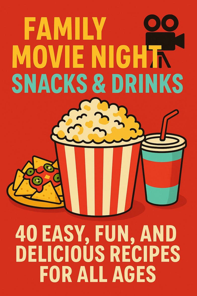 Family Movie Night Snacks Drinks – 40 Fun & Easy Recipes (digital ...