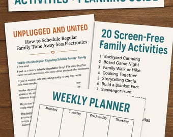 Unplug & Connect: 20 Screen-Free Family Activities + Planning Guide | Printable Digital Download PDF