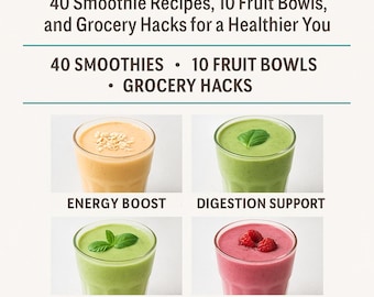 Smoothie & Fruit Bowl Recipe eBook: Budget-Friendly Health Guide (PDF Download)