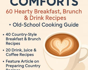 Country Kitchen Comforts: 60 Hearty Breakfast, Brunch & Drink Recipes + Old-School Cooking Guide (Digital Download)
