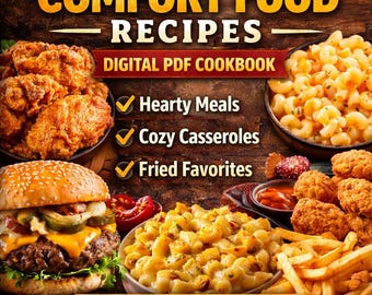 Comfort Food Cookbook | Fried Recipes, Sides & Drinks (Digital Download)