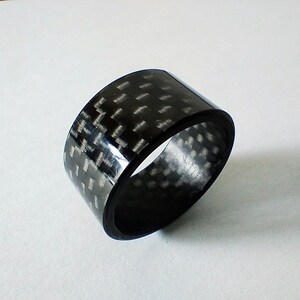 Carbon fiber ring band handmade