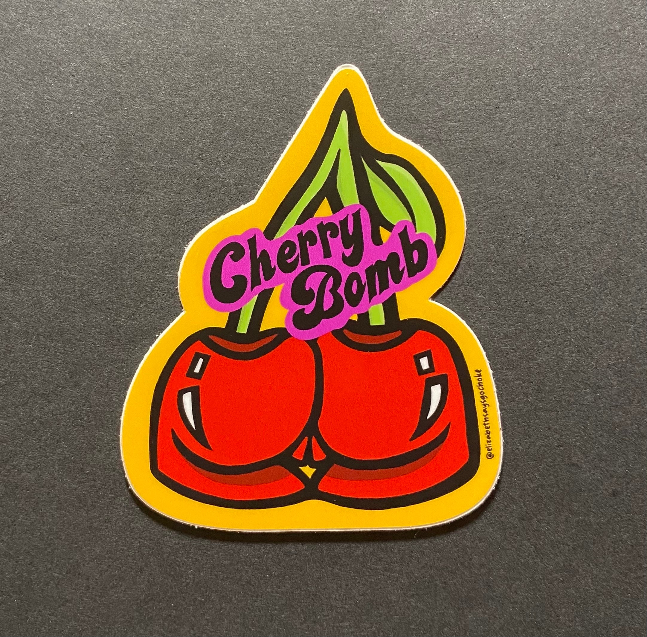 Cherry Bomb Auto Sticker by Grip Clean for iOS & Android
