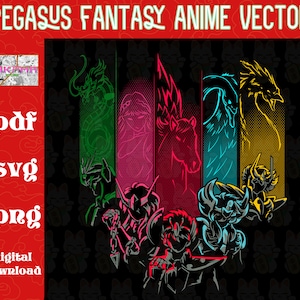 Caballeros del Zodiaco Pegasus Fantasy/ Knights of the Zodiac Bronze armors SVG/ Zodiac PNG/ Pegasus SVG/ Shyriu Svg/ Seiya svg