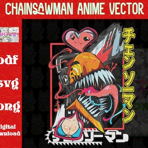 Ch*insaw Streetwear anime vecteur/ Denji anime svg/ Pochita svg vecteur/ Anime streewear vecteur