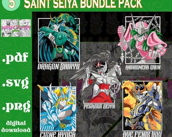 Knights of the Zodiac Bronze Colored/ Knights of the Zodiac Bronze colored SVG/ Zodiac PNG/ Pegasus SVG/ Shyriu Svg/ Seiya svg