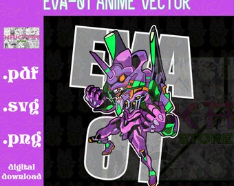 Ev4 01 Chibii Anime vector/ Shinji anime vector/ Ev4ng3lion anime vector/ Misato svg/ Asuka svg/ Rei SVG