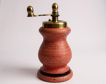 Small Vintage Pink Pepper Grinder Made in Italy