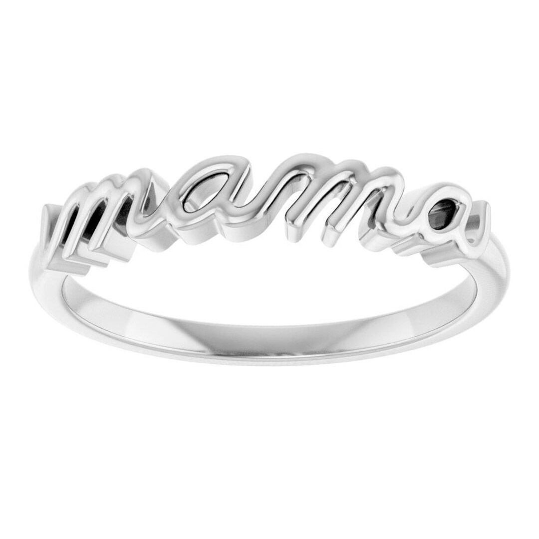 Mama Rind Mama Ring Sterling Silver • Dainty Mama Jewelry • Mother’s Day Gift ...