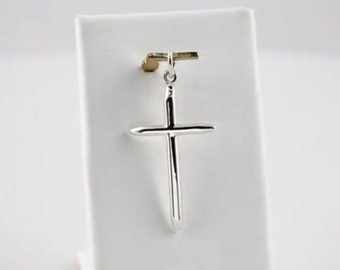 Sterling .925 Silver Cross Pendant with Silver Wheat chain