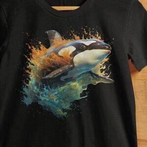 Orca Shirt, Orca with Fire and Water Shirt, Orca Whale Shirt, Scuba Diving Shirt, Swimming Shirt, Orca Gift for Orca Lovers, Animal Lover