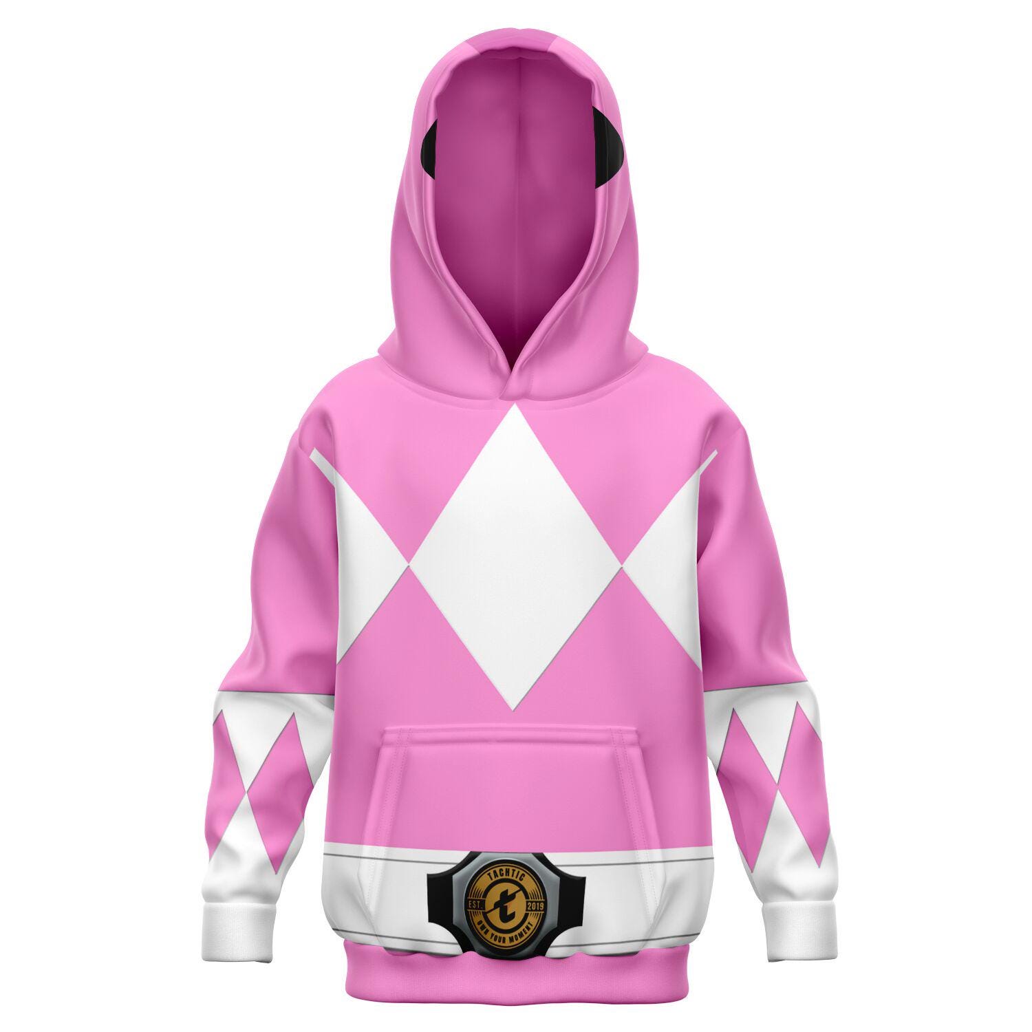 Youth MMPR Pink Ranger Hoodie - Etsy