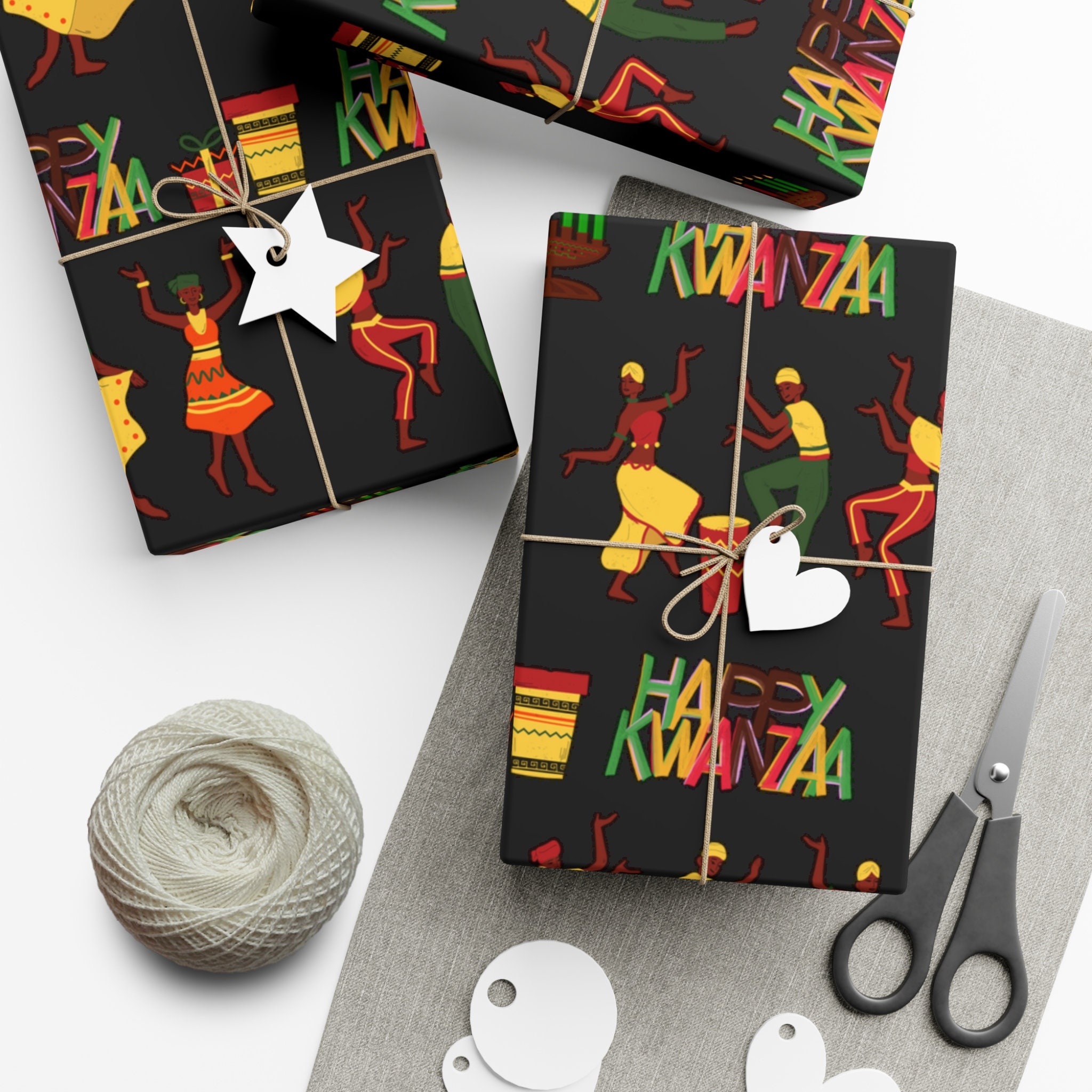 Vintage Gift Wrap - Kwanza  Happy kwanzaa, Vintage wrapping paper, Kwanzaa  principles