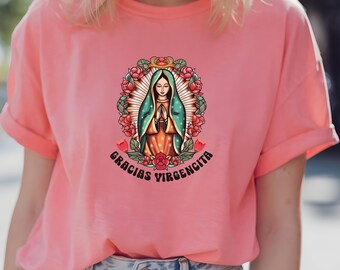 Virgen de Guadalupe Sweatshirt: Gracias Virgencita, Catholic Religious Gift