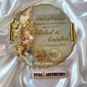 Custom Resin Ring Tray: Nikkah, Wedding, Engagement Gift