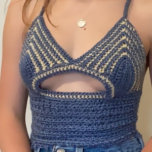 Stripped Peek-a-boo Top