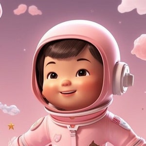Girl astronaut clip art
