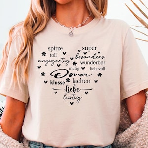 Oma Shirt with German Love Words Heart Design, Best Oma Ever Gift, Gifts for Oma, Grandma Shirt, Mom Gift from Kids,  Present for Mom