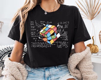 Rubik's Cube Math Formula T-Shirt, Bella Canvas Tee