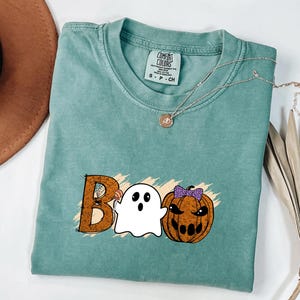 Halloween Boo Comfort Colors Shirt, Cute Boo Shirt, Boo Pumpkin Shirt, Halloween Pumpkin Outfit, Spooky Season Tee, Ghost Clothing