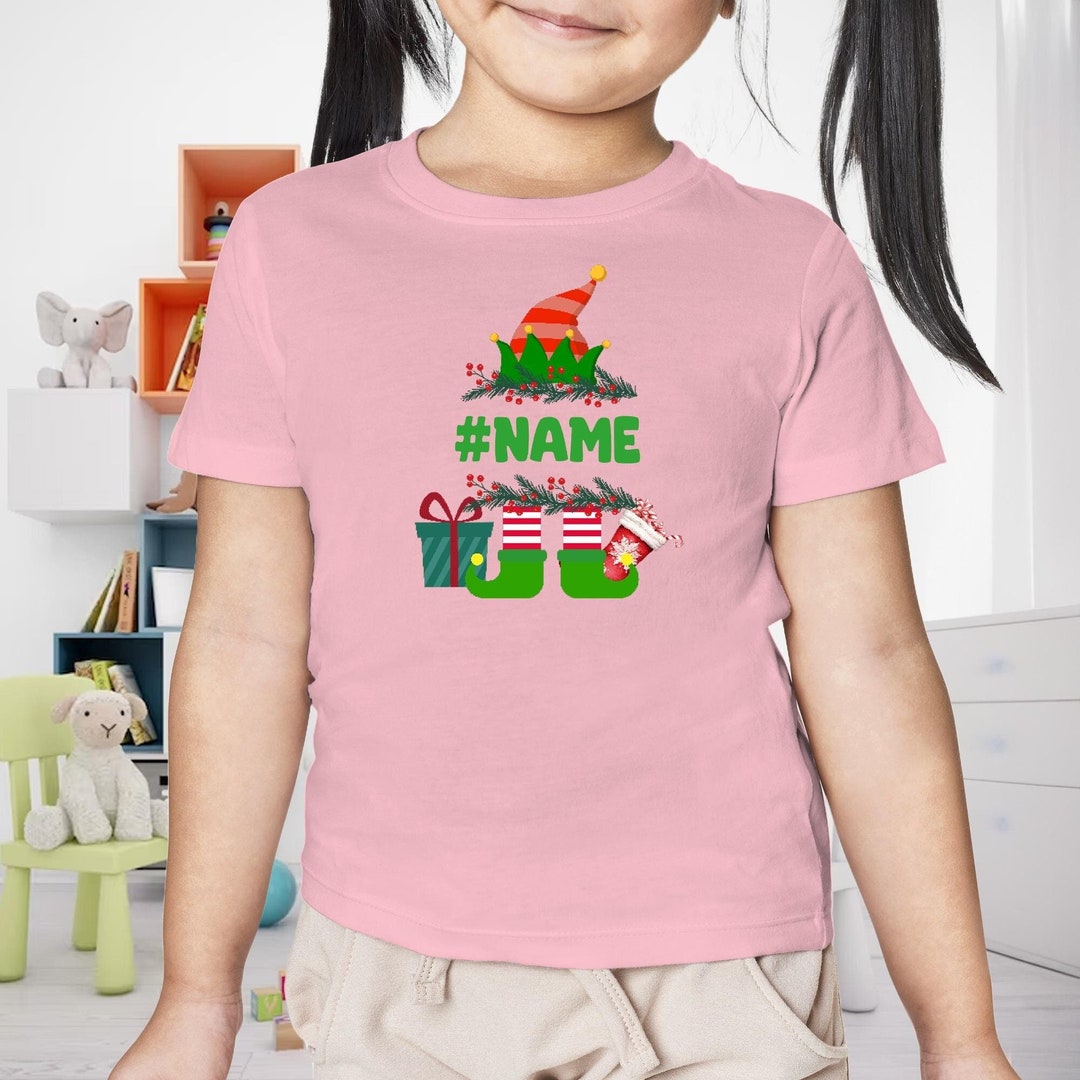 Custom Christmas Elf Shirt, Custom Elf Name T-shirt, Kids Christmas ...