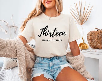 Official Teenager Shirt, 13th Birthday Gift, Teen Girl Boy T-Shirt