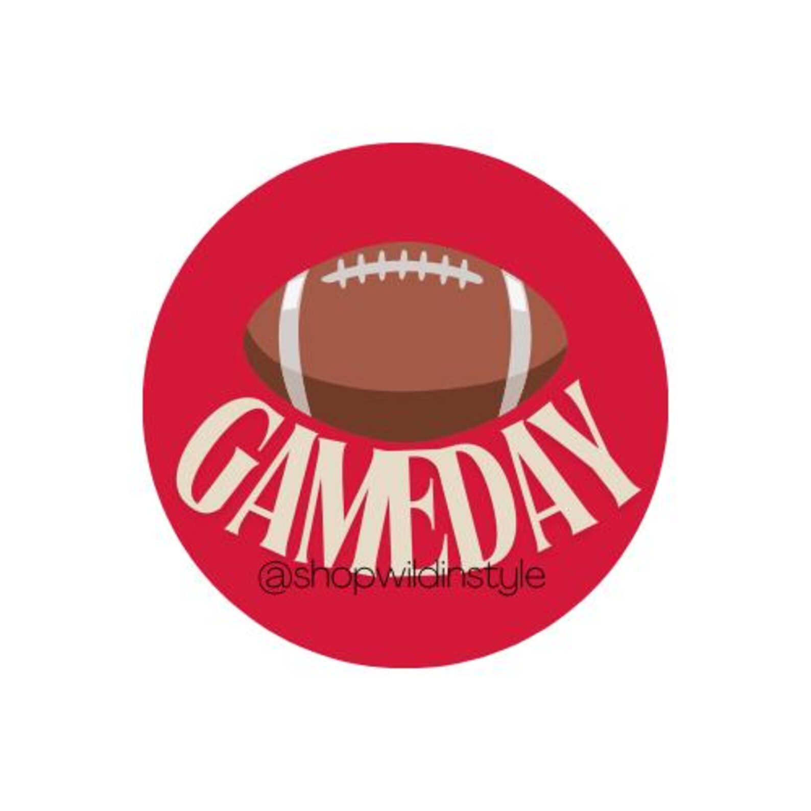 Football Back Button Customizable Gameday Football Button | Gameday Button | Tailgate Button ...