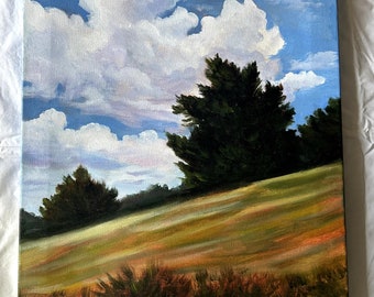 Gentle rolling hills original painting