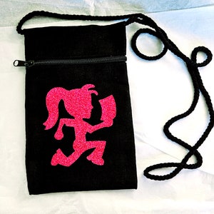 Customizable Juggalette Juggalo Black Canvas Purse Pouch Handbag