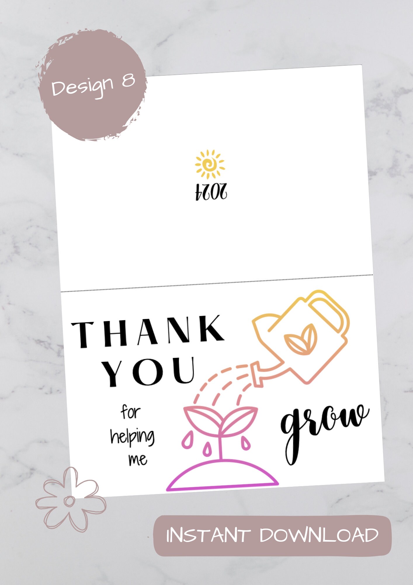 印刷可能な先生への感謝状、学年末の先生へのカード、即時ダウンロード、デジタルファイル、先生への感謝の気持ちを伝える印刷可能なカード - Etsy 日本, image size:1414x2000