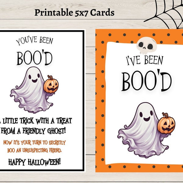 You've been Boo'd Card, I’ve been Boo’d sign, Boo your friends, Halloween card for friends, family and neighbors.