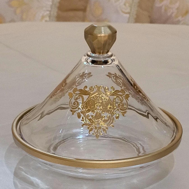 Handgjord marockansk tajine i färgat glas: Den bästa unika presentidén! Klar