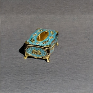 Handmade brass tissue box from Moroccan Crafts
