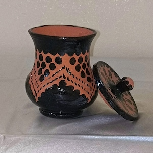 Large Moroccan Clay Mug with Amazigh Berber Motifs - Unique Crafts