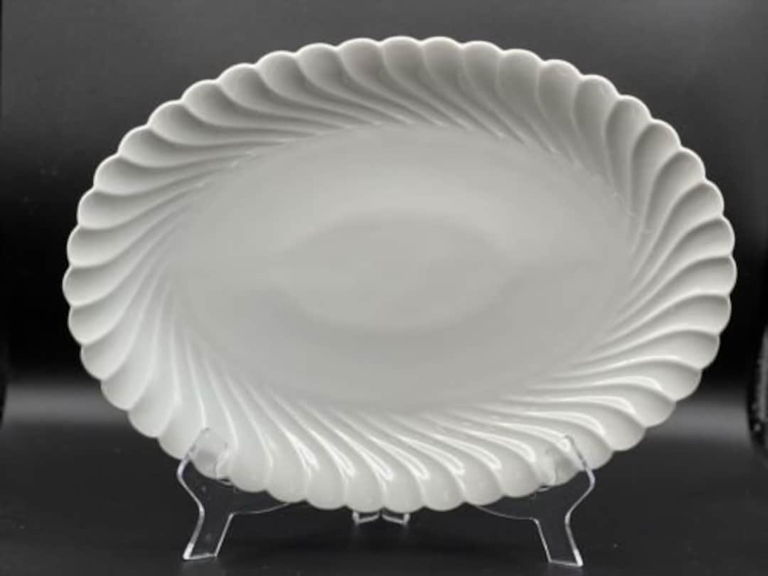 Haviland Limoges France Torse White Swirl 13.5 Serving Etsy