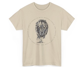 Saint Augustine Truth Lion Men's Heavy Cotton Tee
