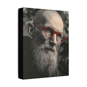 Seliger Solanus Casey Porträt Leinwand Schwarz und Weiß, Katholische Kunstwerke, Katholische Leinwand, Schwarz und Weiß Porträts, Katholische Geschenke
