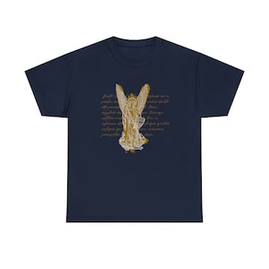 St. Michael the Archangel Prayer in Latin Men&#39;s Heavy Cotton Tee