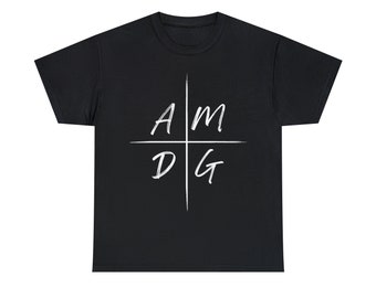 AMDG - Ad Majorem Dei Gloriam Men's Heavy Cotton Tee