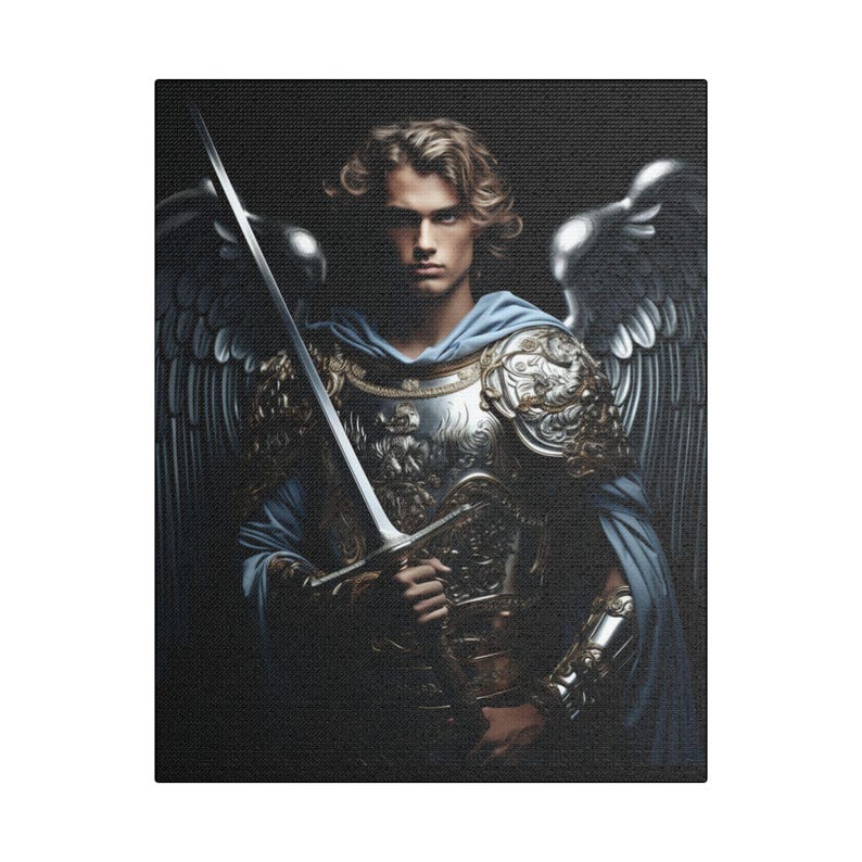 Saint Michael the Archangel Canvas - Etsy UK