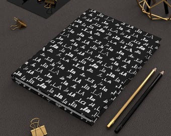 Kamala - ,LA in multiple fonts custom print - Hardcover Journal Matte