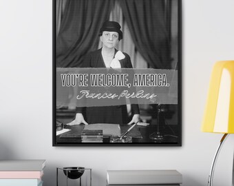 Frances Perkins - Framed Canvas