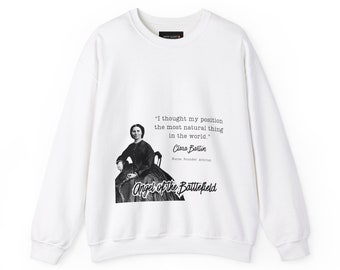 Clara Barton, Angel of the Battlefield, Women's History, Unisex Heavy Blend™ Crewneck Sweatshirt