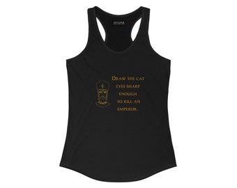 Cleopatra - Cat Eyes Women's Ideal Racerback Tank, Women's History Tee