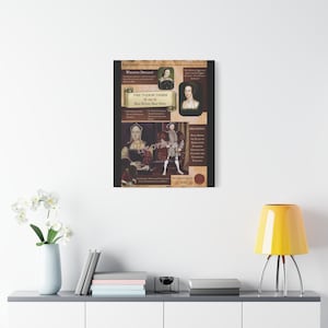 The Tudor Times Canvas, Featuring Catherine of Aragon, King Henry VIII, Anne Boleyn and more! A Historical Tabloid Print