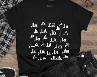 Kamala - ,LA in multiple fonts custom print, Comma La Slim-Fit Cotton Tee, Vote Kamala Harris, Vote Kamala 2024, Unique Kamala Harris Design