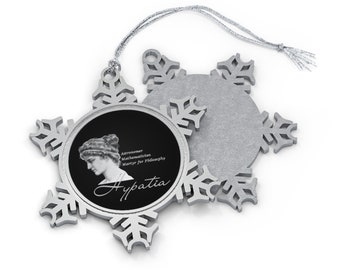 Hypatia, Women of History - Pewter Snowflake Ornament