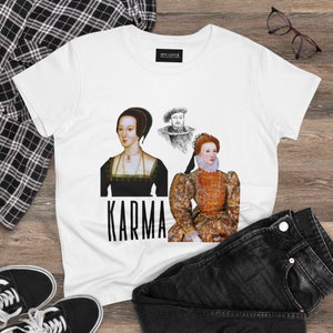 Karma für König Henry VIII - Tudor-Geschichte - Baumwoll-Slim-Fit-T-Shirt