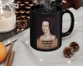Anne Boleyn - Womens History -Black Mug