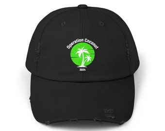 Operation Coconut - Unisex Distressed Cap, Vote Kamala Harris